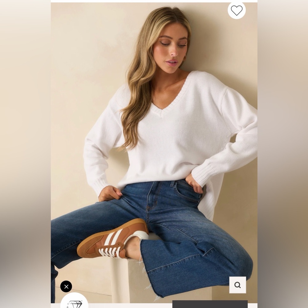 Z SUPPLY %100 COTTON V NECK SWEATER